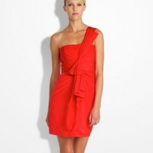bcbg coral dress one shoulder BCBG Maxazria One Shoulder Dress Brand: BCBG